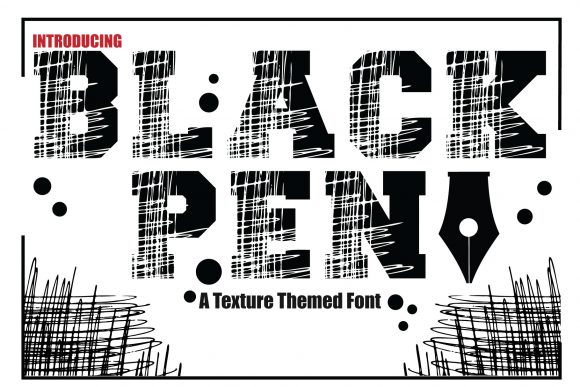 Black Pen Font for Bold Web Design