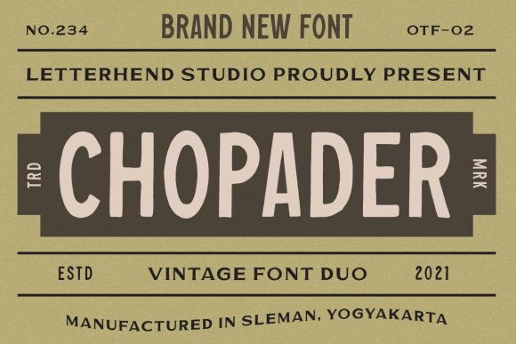 Chopader: A Vintage Display Font That Elevates Campaigns