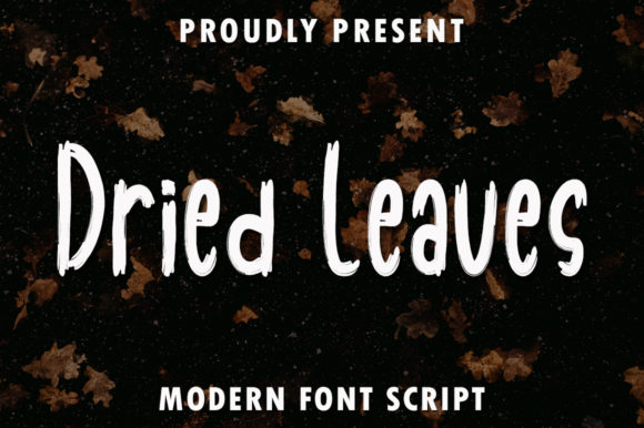 Dried Leaves Font for Handmade Creations