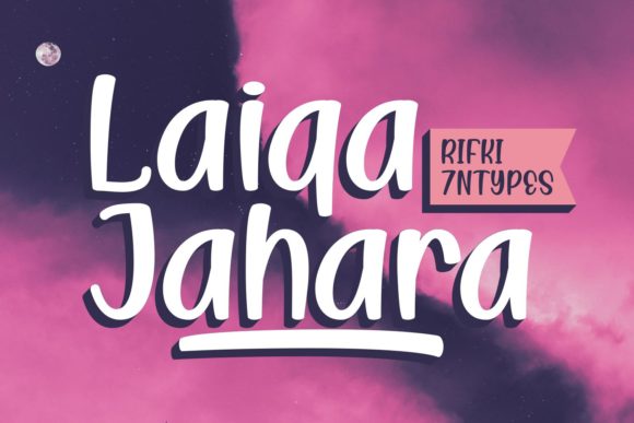 Laiqa Jahara Display Font for Handmade Creations