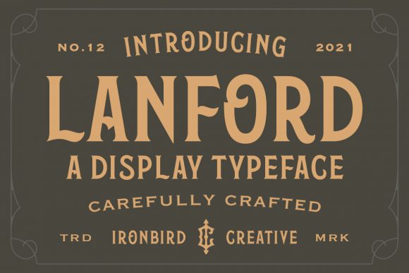 Lanford: A Vintage Display Font for Modern Editorial Design