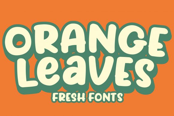 Orange Leaves Font for Branding Projects